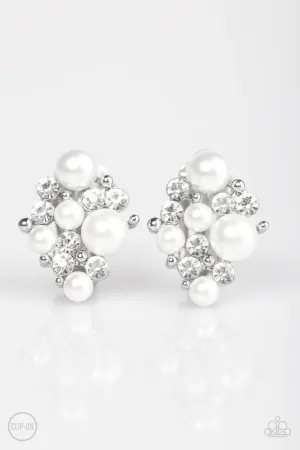Paparazzi Earring ~ Along For The BRIDE - White