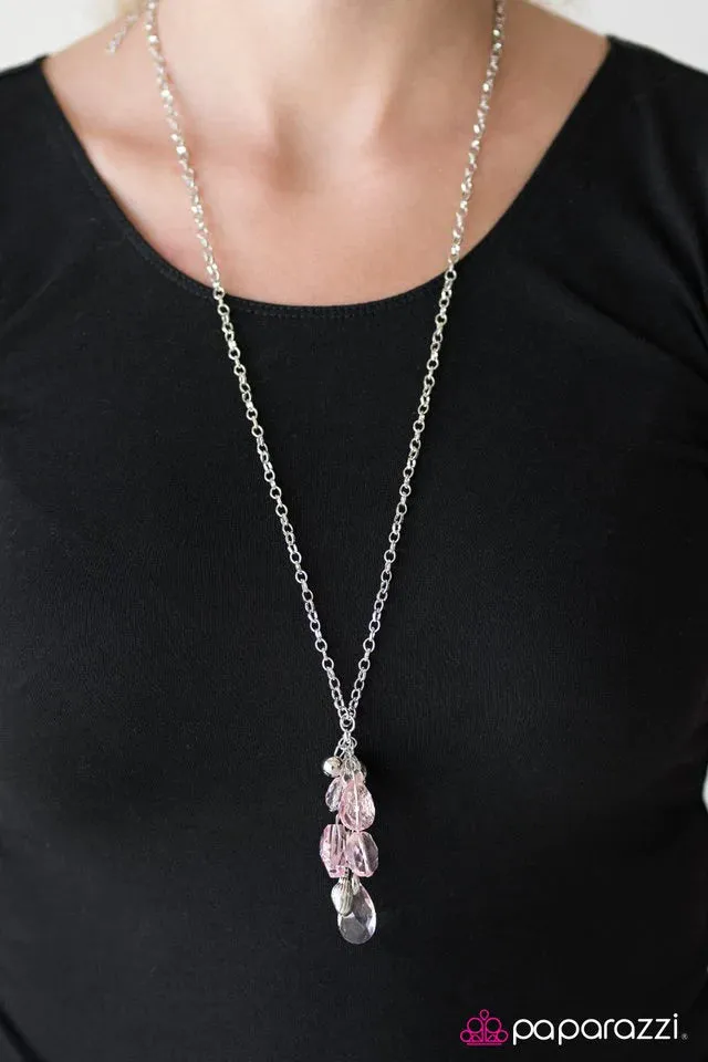 Paparazzi Necklace ~ Fleur De Garden - Pink