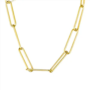 Paper Clip Link Bracelet - Gold