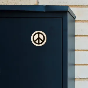 Peace Sign Hand Painted Wooden Magnet