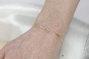 Poet and the Bench Jewelry / Permanent Jewelry / Bracelet / Together Tiny Paperclip Chain
