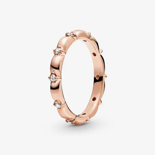 "Elizabeth" Flower Crown Sterling Silver rings