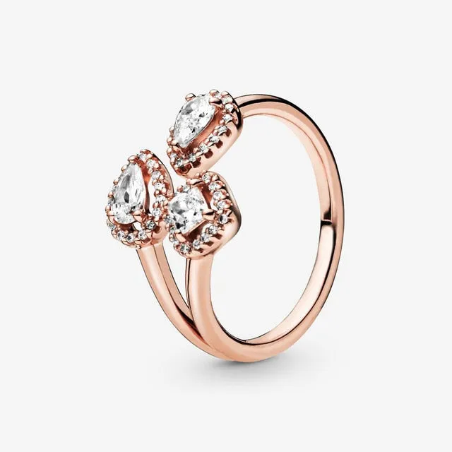 "Elizabeth" Flower Crown Sterling Silver rings