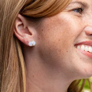 Rainbow Moonstone Pencil Point Studs