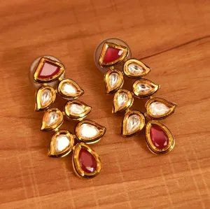 RUBY PAISLEY KUNDAN MEENAKRI DANGLERS