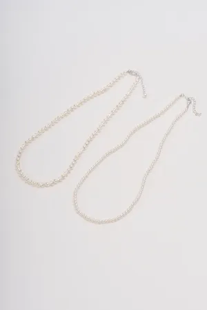 Set of  Two Faux Pearl Necklaces
