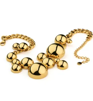 Sägen Solar Golden Statement Necklace