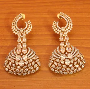 SIGNITY STUDDED DIAMOND LOOK GOLD PLATED DANGLERS