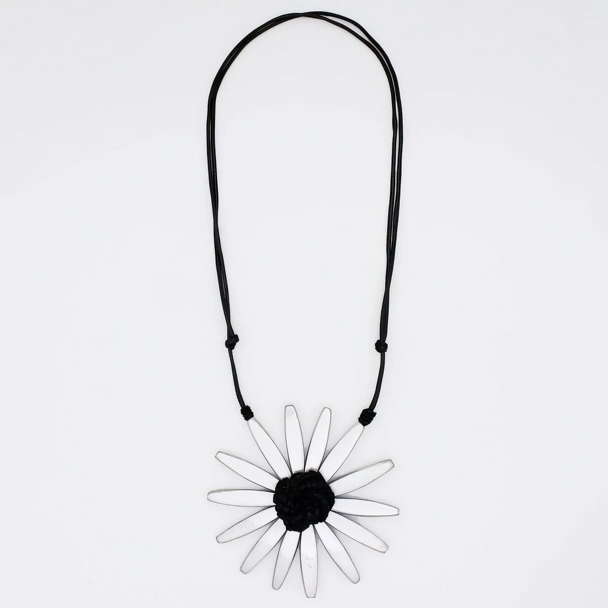 Silver Amaya Flower Statement Necklace