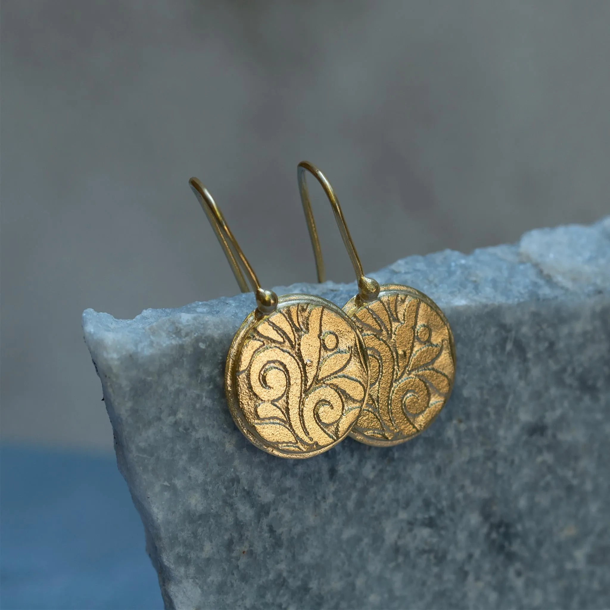 Silver Disc Earrings