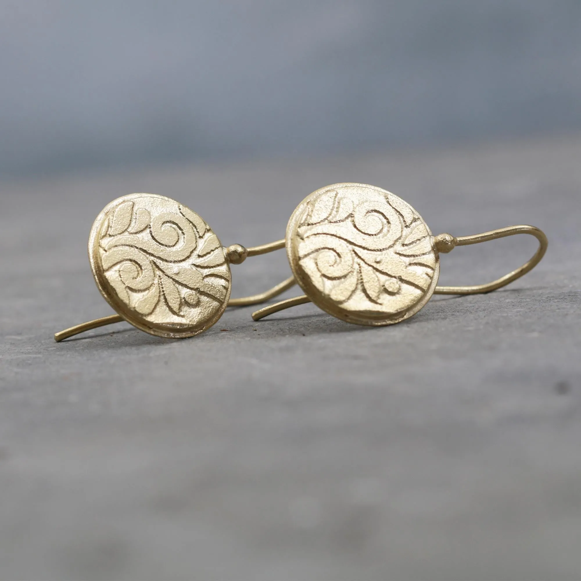 Silver Disc Earrings