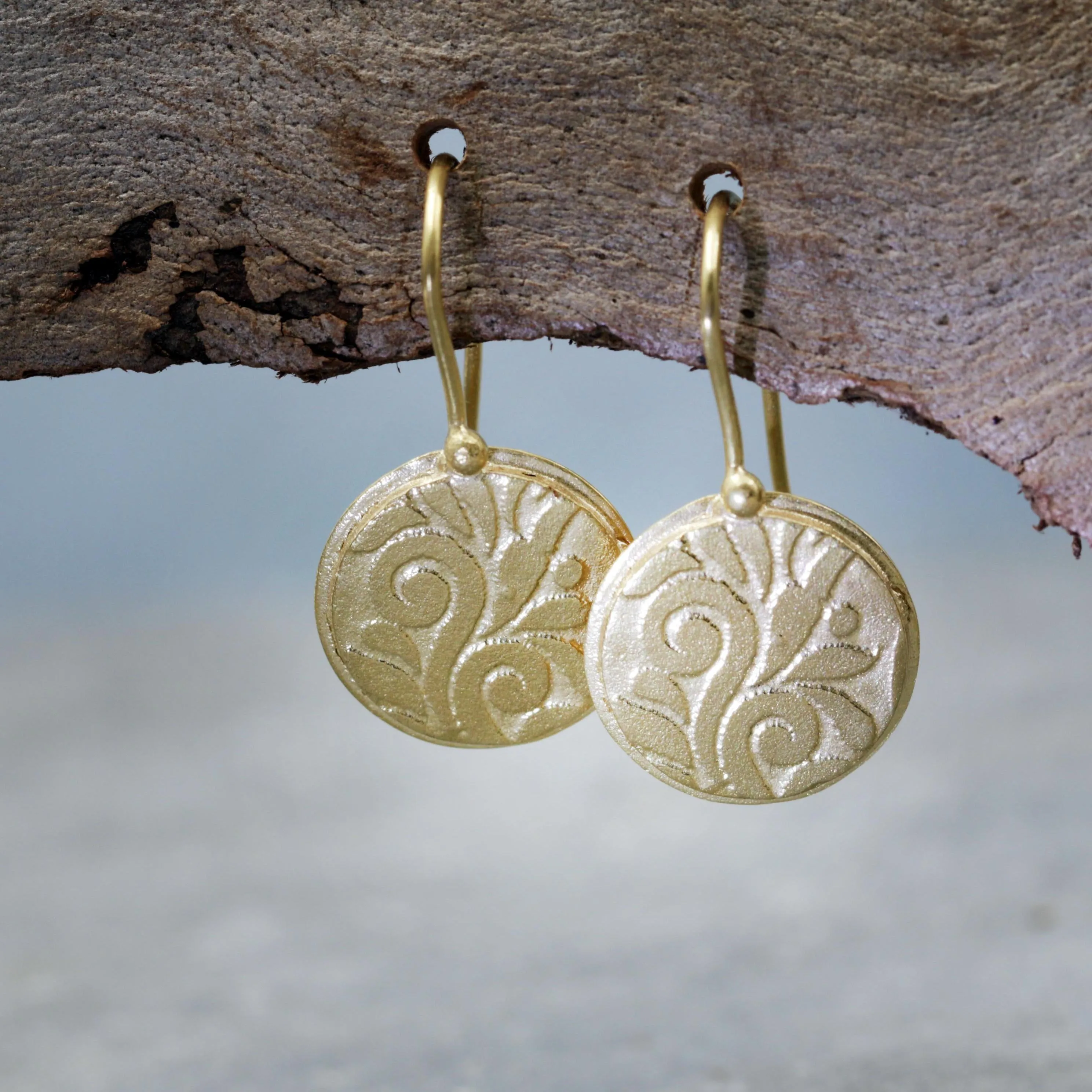 Silver Disc Earrings