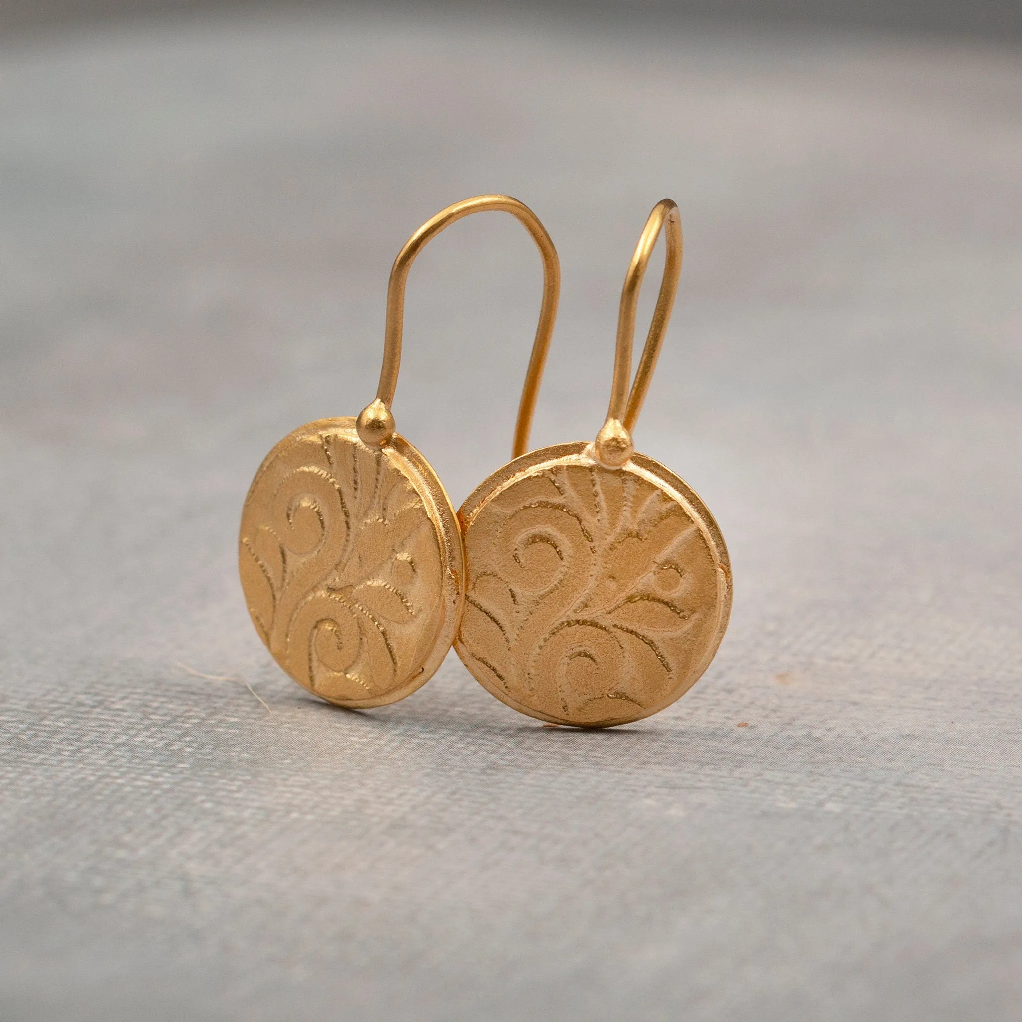 Silver Disc Earrings