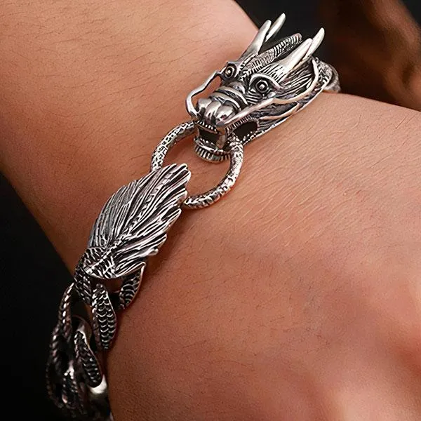 Silver Dragon Bracelet