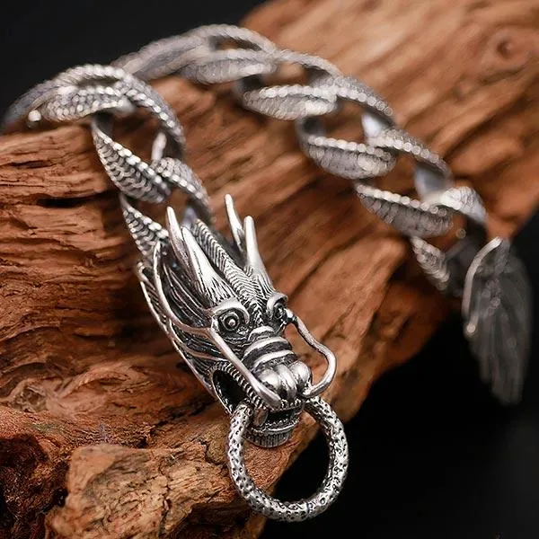 Silver Dragon Bracelet