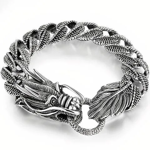 Silver Dragon Bracelet