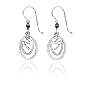 Silver Forest Squiggles in Ovals Earrings