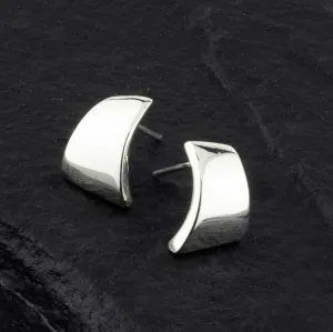 Simple Solid Sterling Silver Everyday Stud Earrings