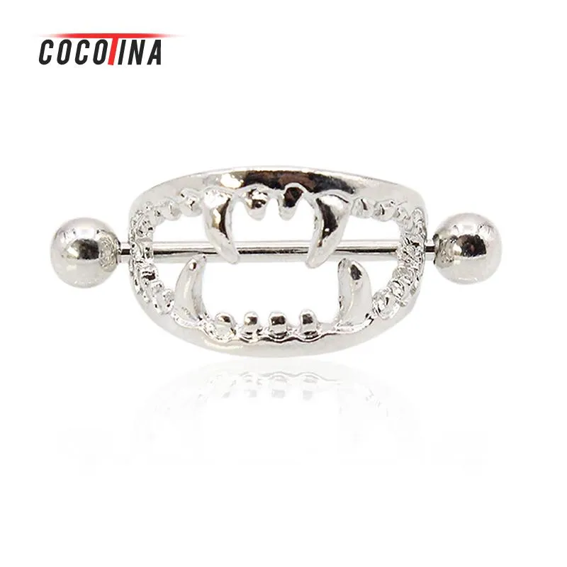 Skeleton Teeth Nipple Rings