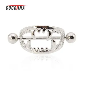 Skeleton Teeth Nipple Rings