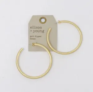 Smaller Jade Satin Finish Hoops