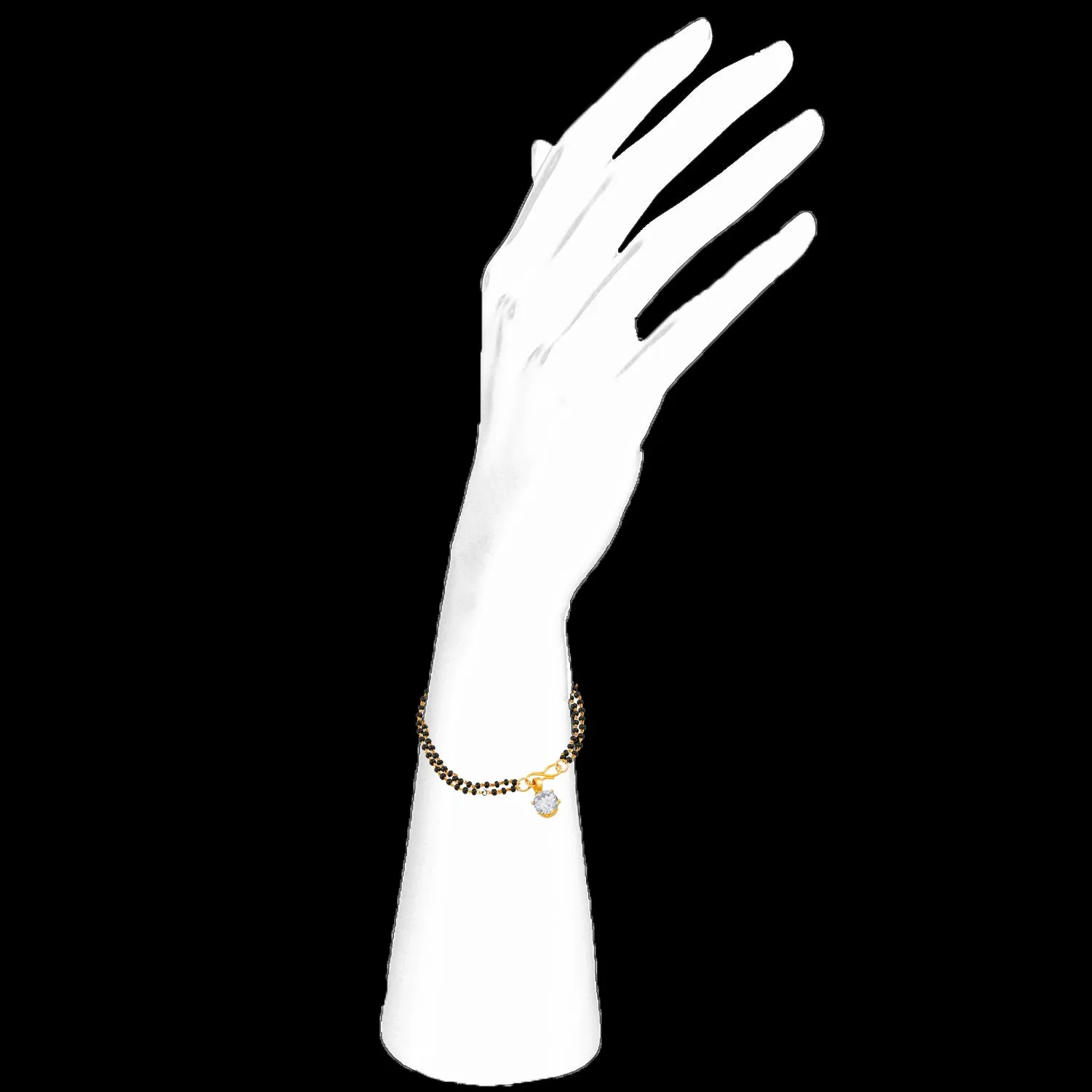 Solitaire Crystal Mangalsutra Bracelet