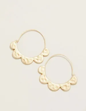 Spartina - Earrings - Pretty Petal Hoop Earrings Gold