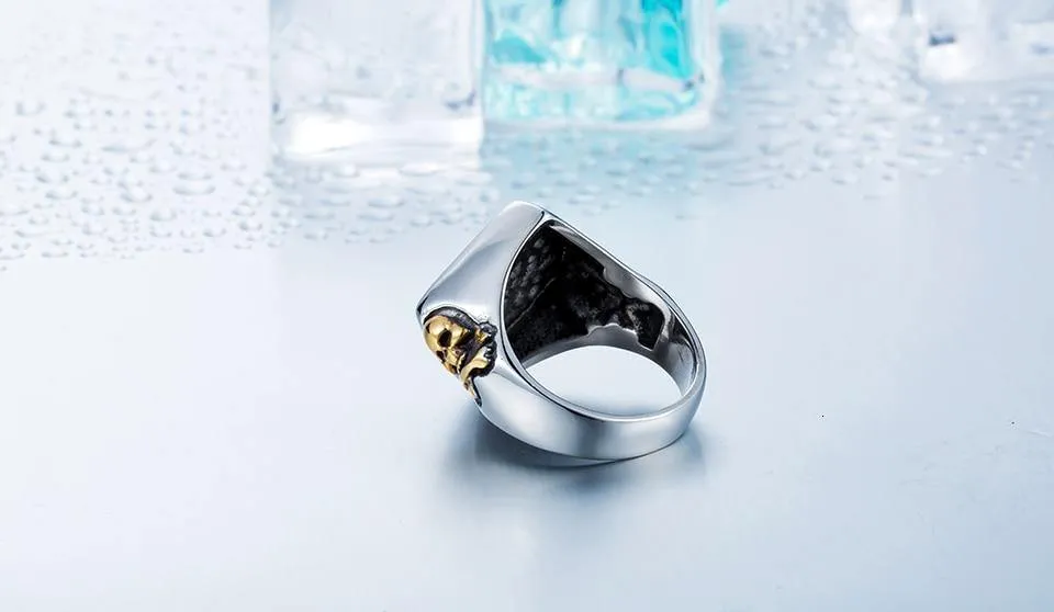 Stainless Steel One Percenter Biker Punk Ring