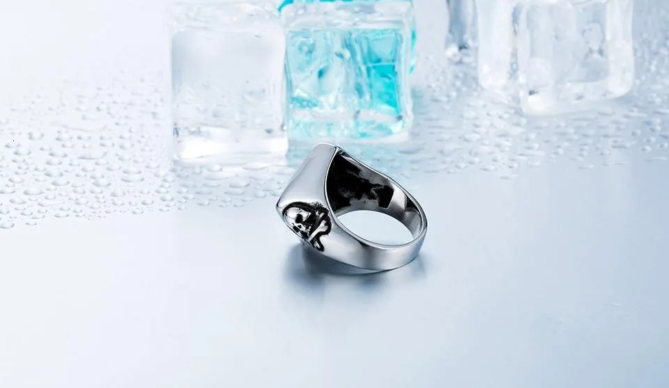 Stainless Steel One Percenter Biker Punk Ring