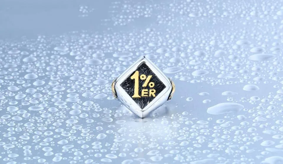 Stainless Steel One Percenter Biker Punk Ring