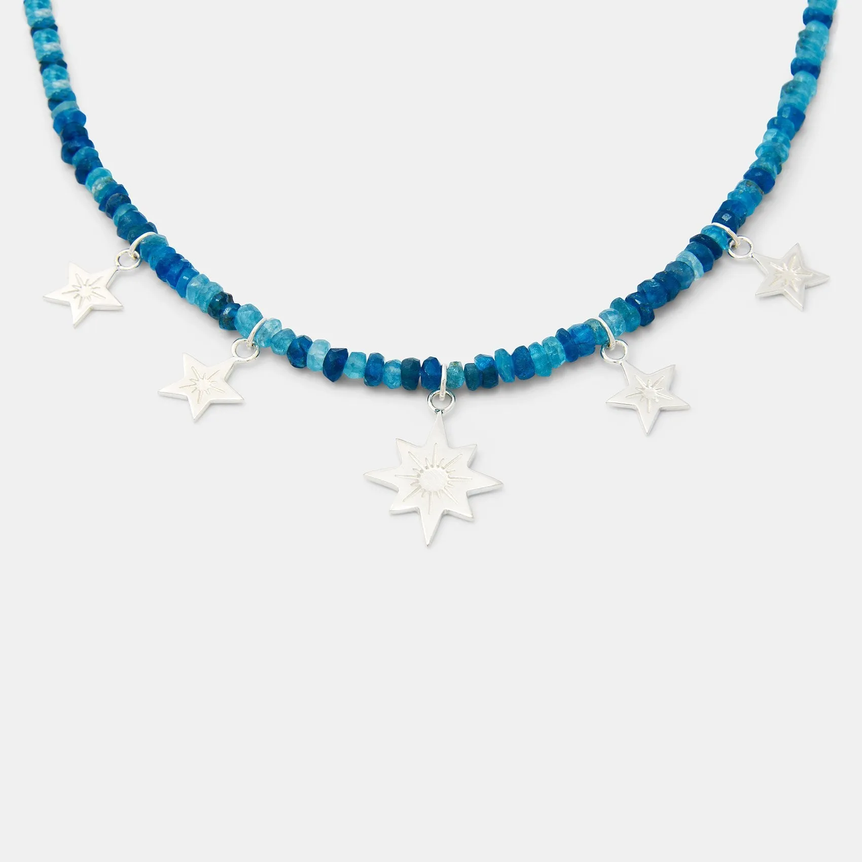 Stars & Apatite Beaded Necklace