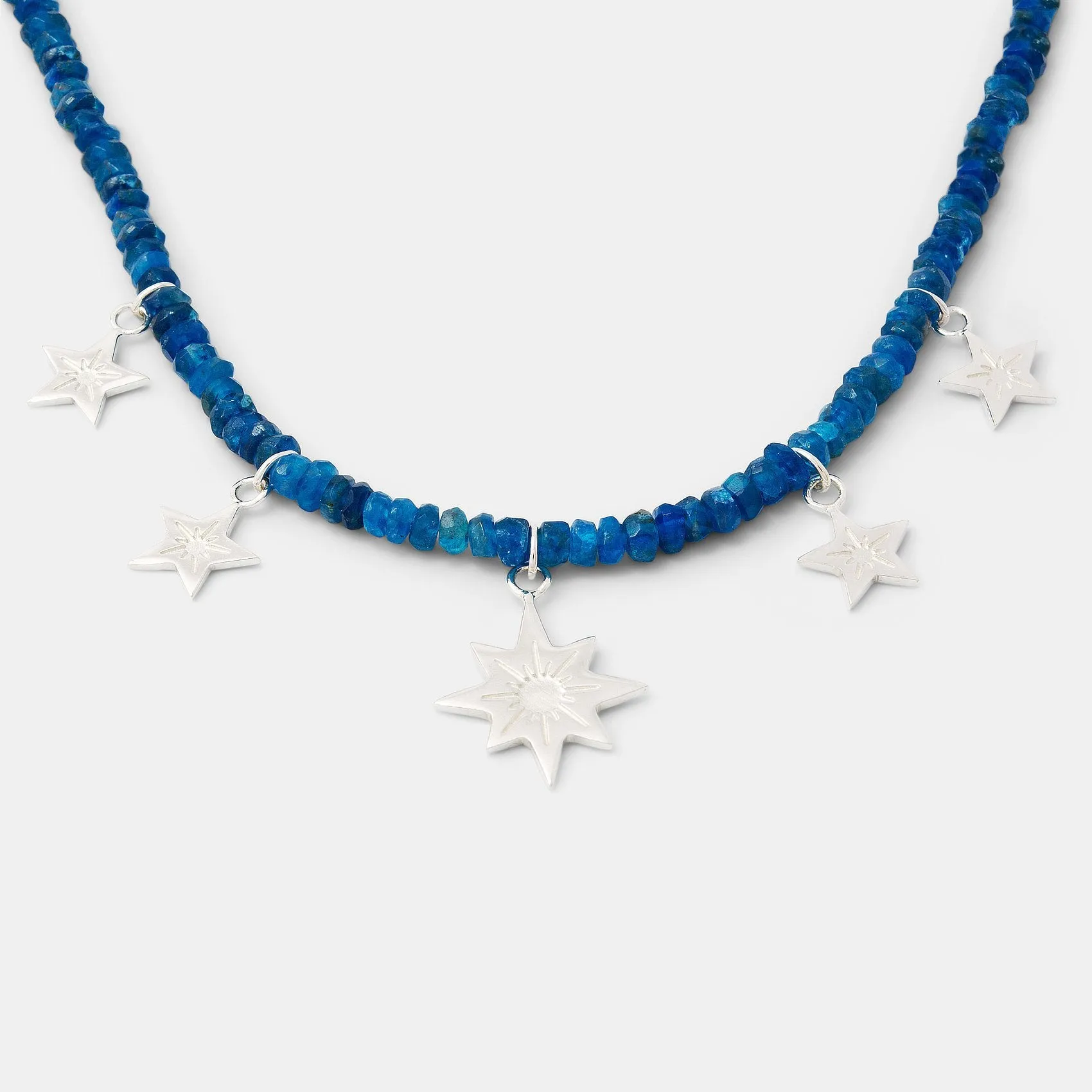 Stars & Apatite Beaded Necklace