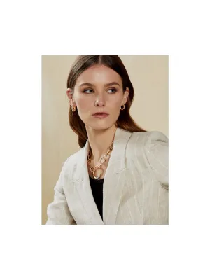 STATEMENT CHAIN LINK SHORT NECKLACE MULTI