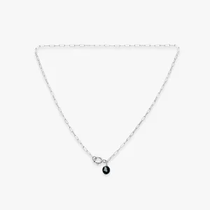Statement clasp necklace silver