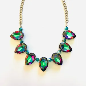 Statement Pear Necklace in Electra
