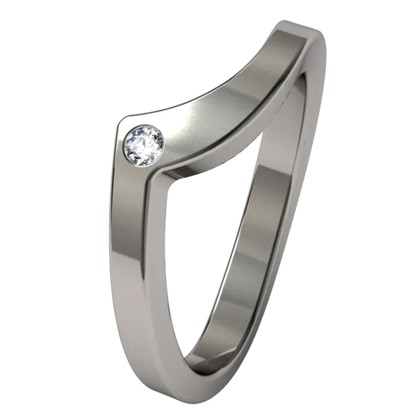 Stella Women's Titanium Engagement Ring and Companion with Inset Set