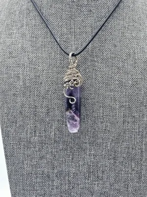 Sterling Silver Amethyst Crystal Pendants