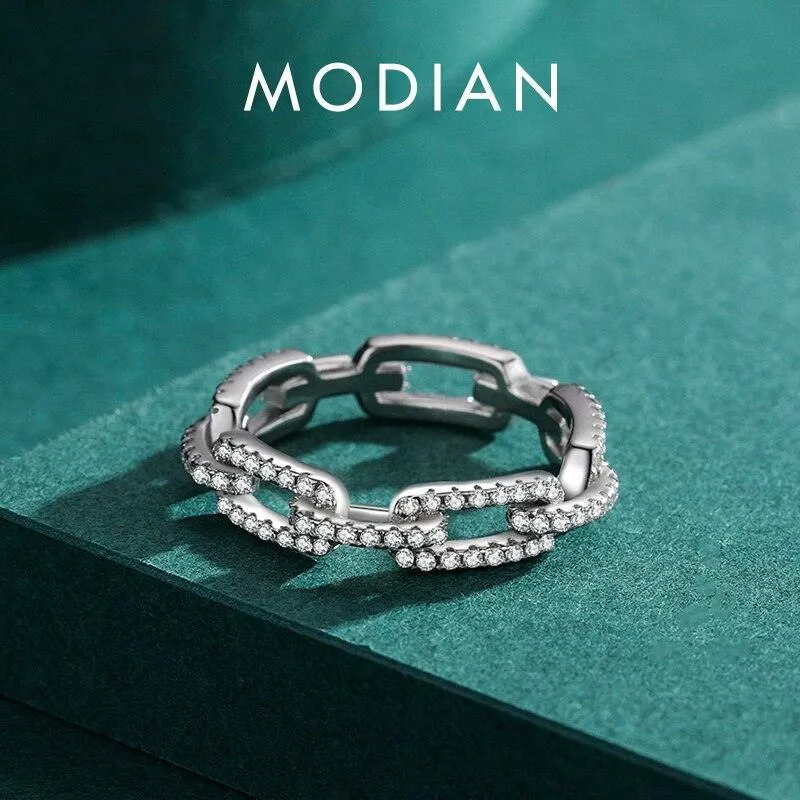 Sterling Silver Geometric AAAA Simulated Diamonds Stackable Ring - Trendy Platinum Plated Brand Party Jewellery 