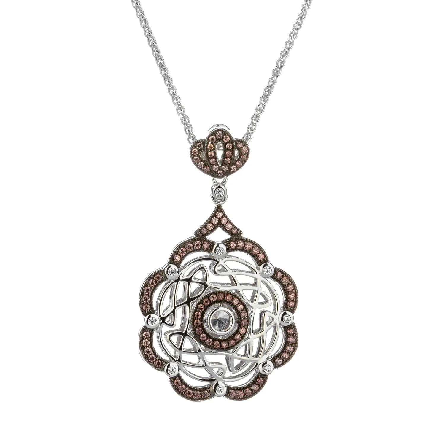 Sterling Silver Night & Day Reversible Eternity Wave Pendant | Keith Jack