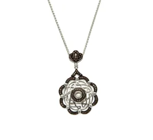 Sterling Silver Night & Day Reversible Eternity Wave Pendant | Keith Jack