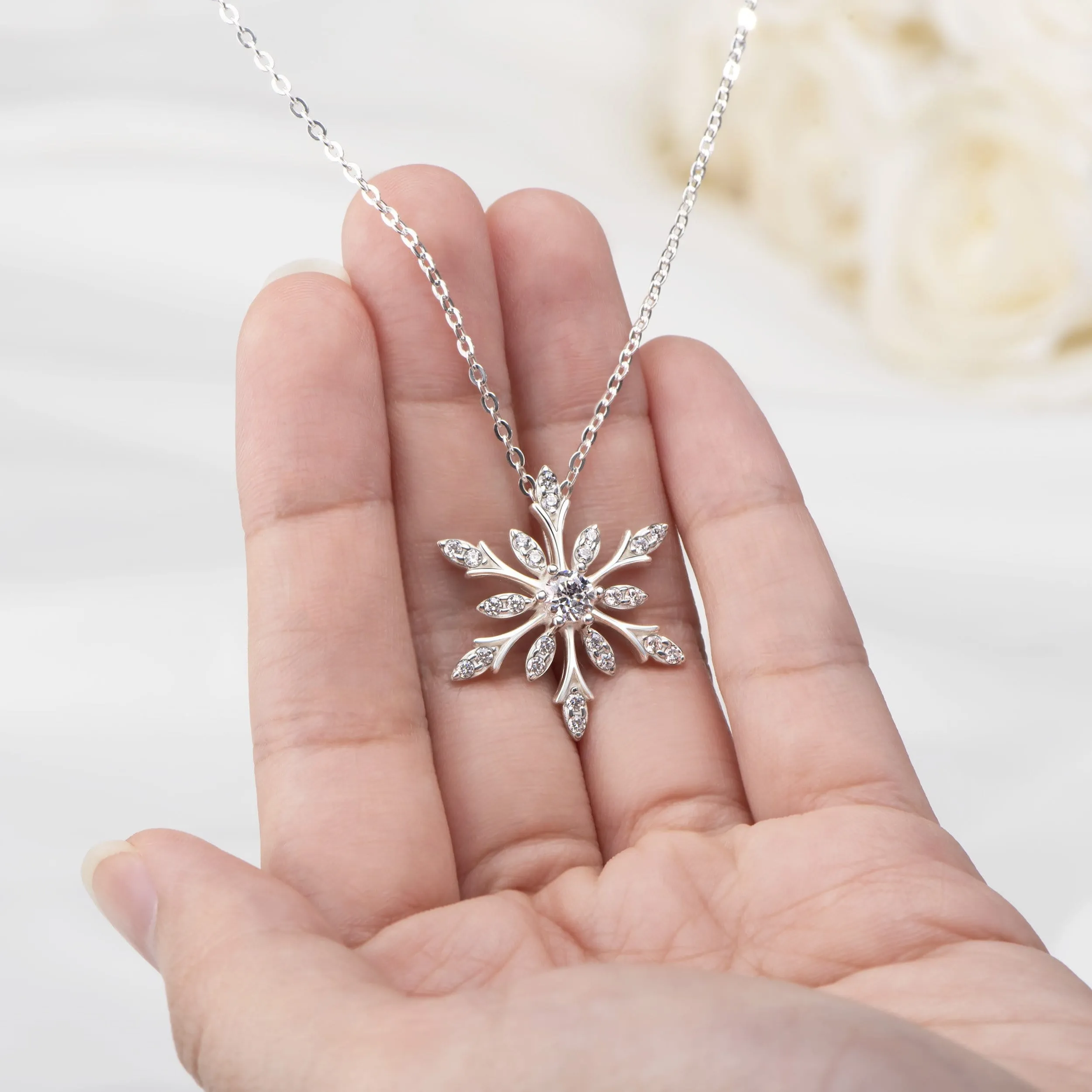 Sterling Silver Snowflake Necklaces