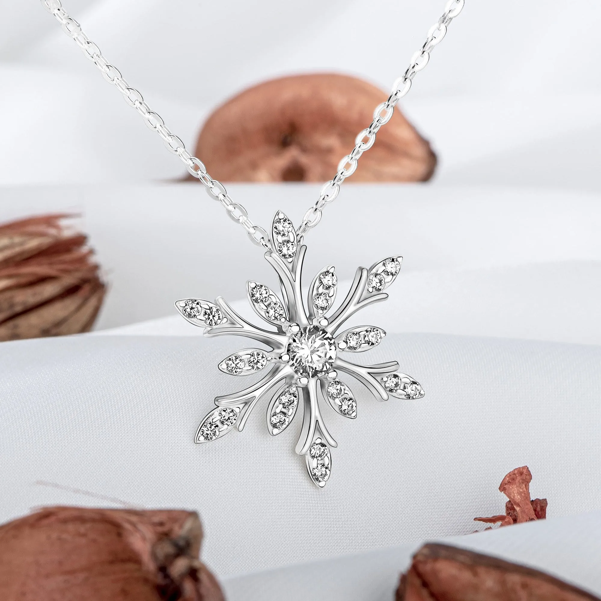 Sterling Silver Snowflake Necklaces