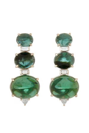 Sugarloaf Green Tourmaline Earrings