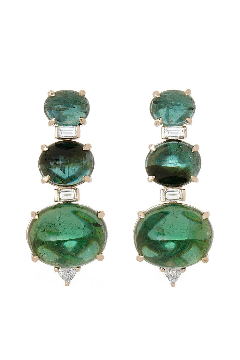 Sugarloaf Green Tourmaline Earrings