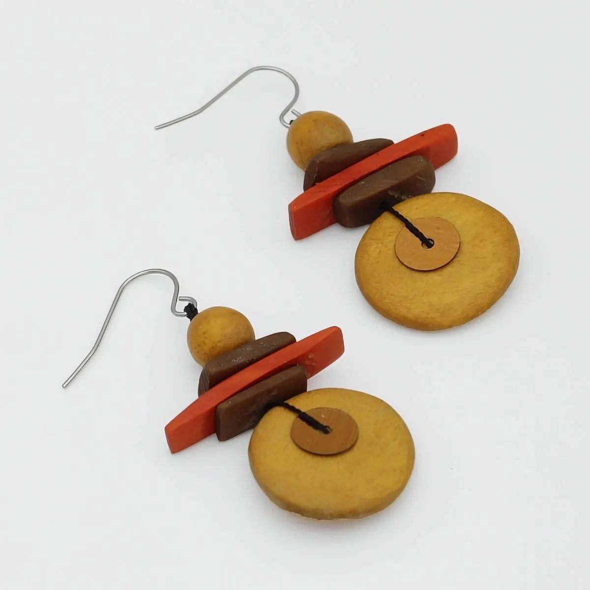 SYLCA  Assuta Mustard Drop Earrings