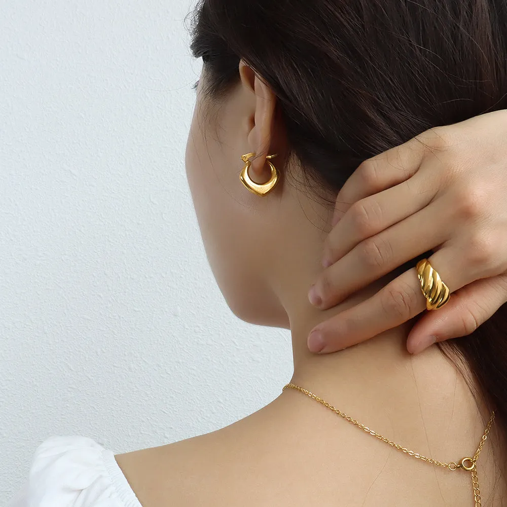 Sylvia Gold Hoop Earrings