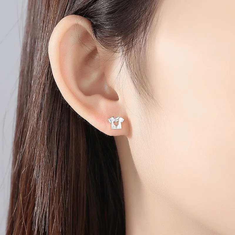 T-shirt & Pants Children's Earrings-Gold Vermeil