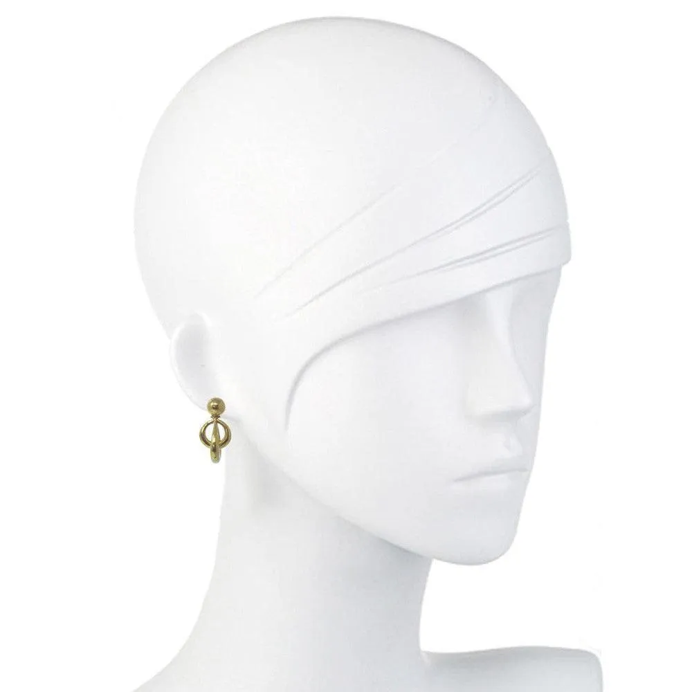 Teardrop Double Hoop Clip Earrings