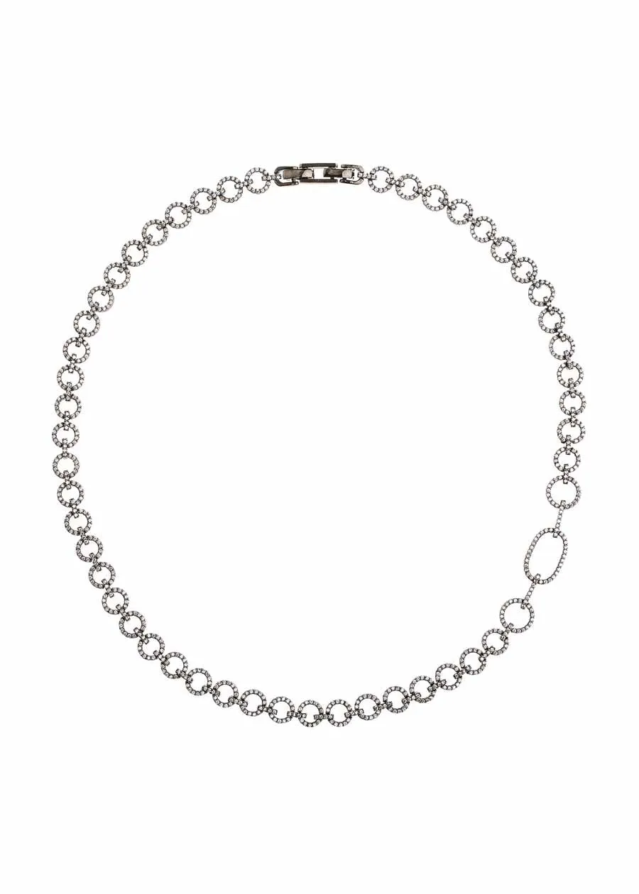 Theia Open Circle Link Short Statement Necklace