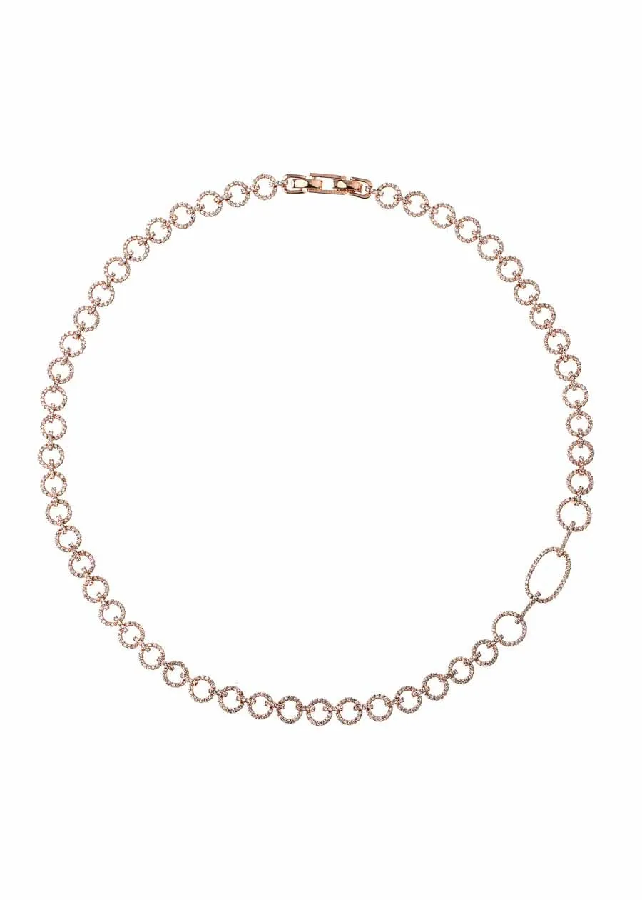 Theia Open Circle Link Short Statement Necklace